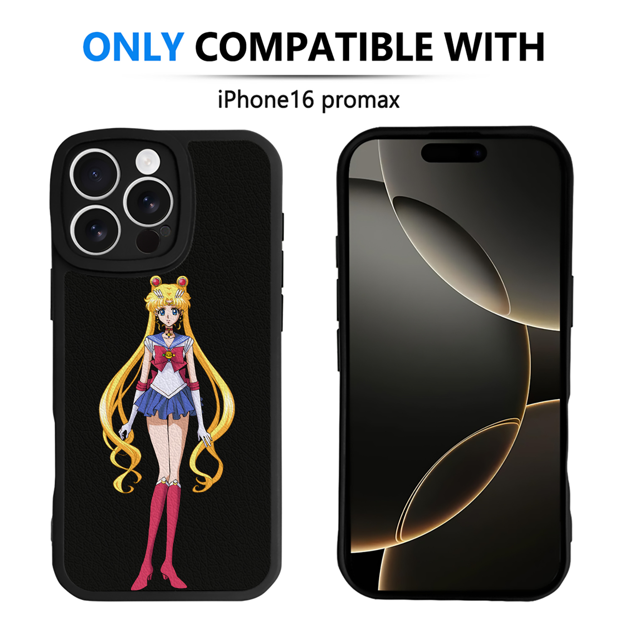 （画像用） 美少女戦士セーラームーン 月野 うさぎ つきの うさぎ Sailor Moon Tsukino Usagi 【iPhone 16シリーズ対応】シリコンスマホケース（レザー調） 材質：シリコン